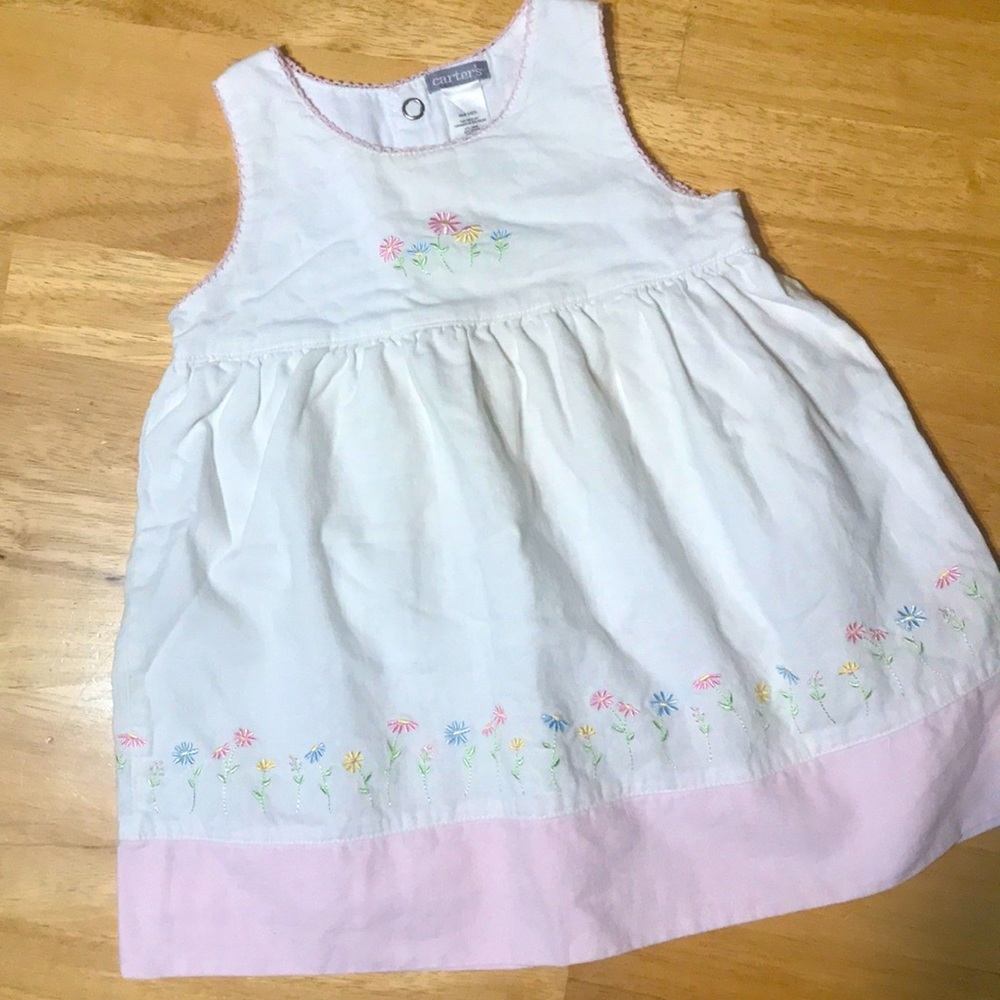 White/Pink Daisy Dress